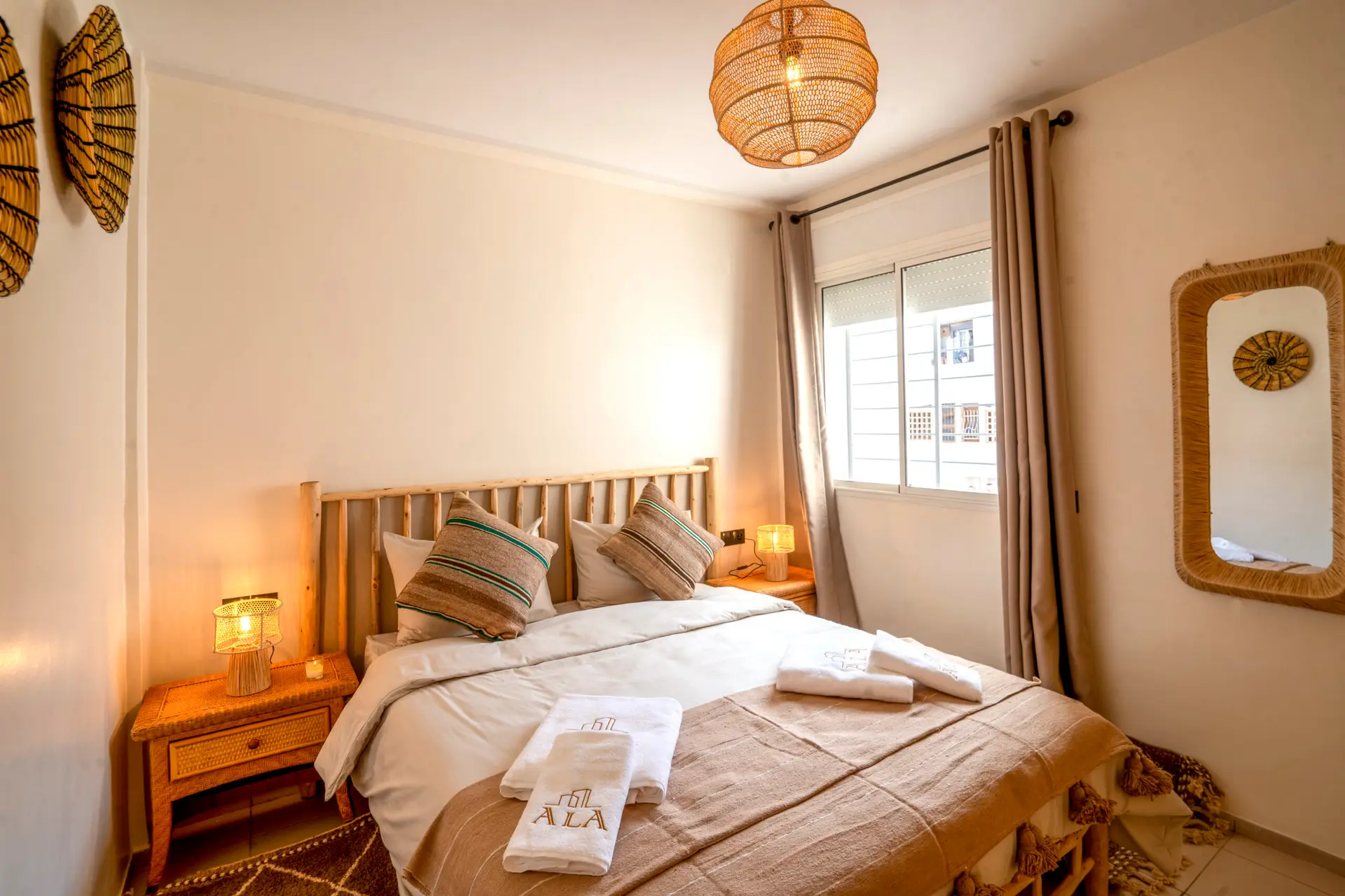 Sunlit living space at Aliya Luxury Appart, Agadir